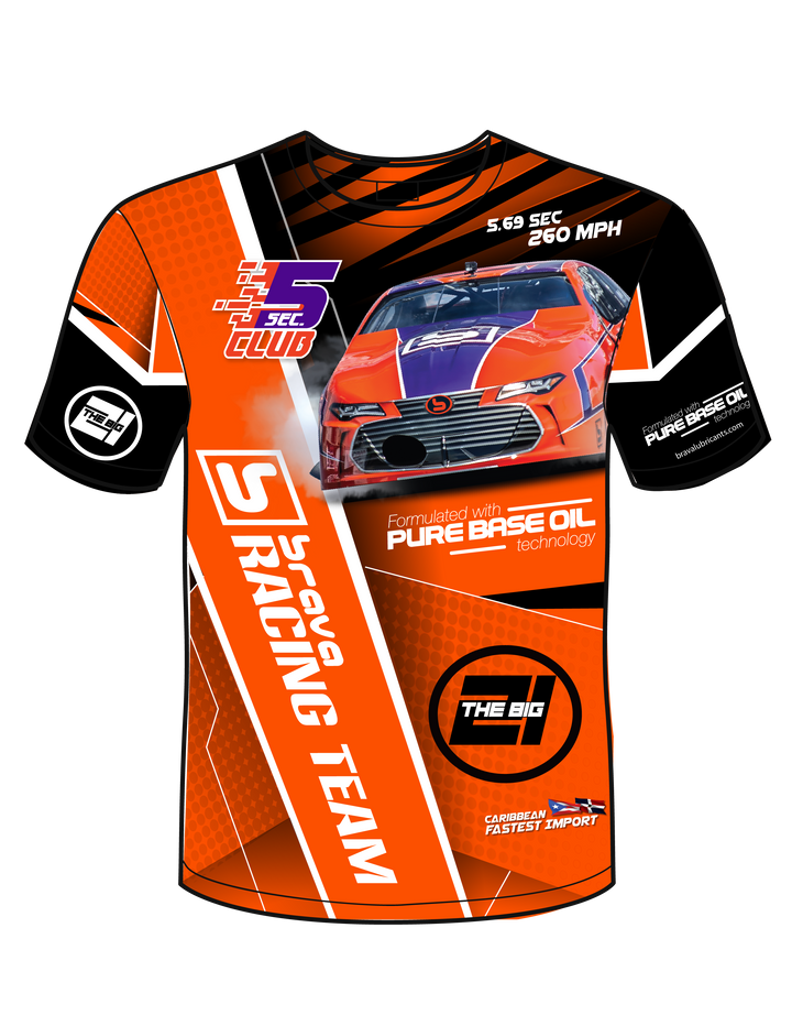 THE BIG 21 Racing Tee - Full Printed (Orange)