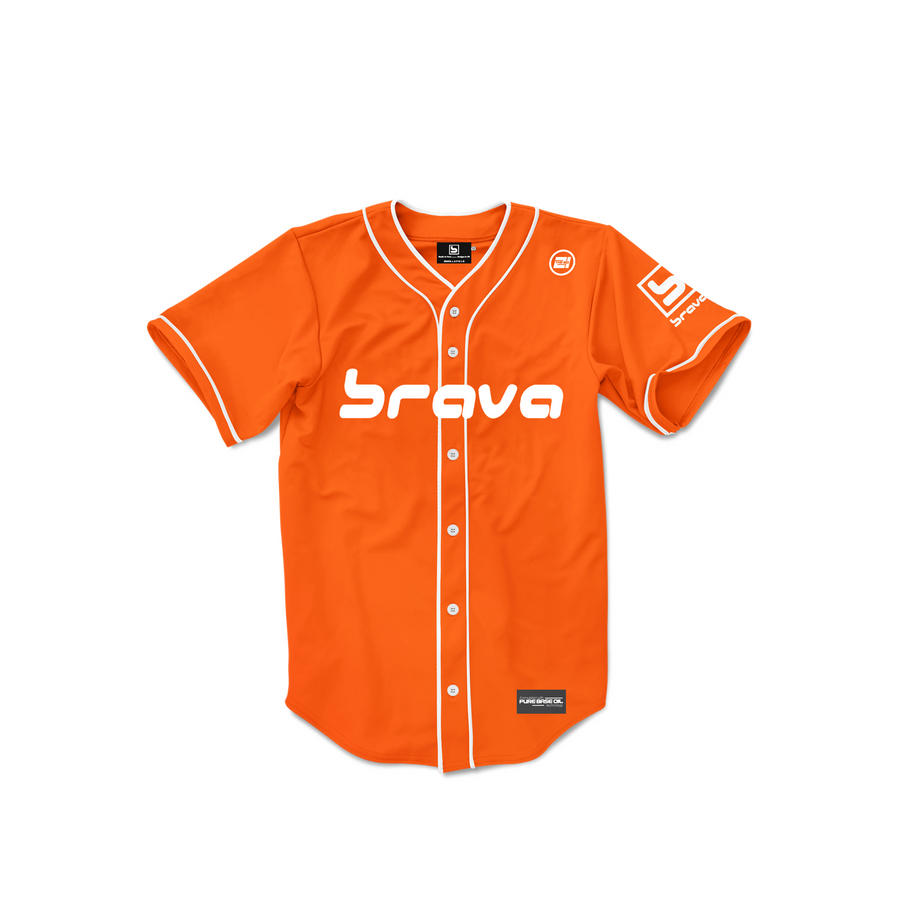 B21 Official Baseball Jersey - Orange/white